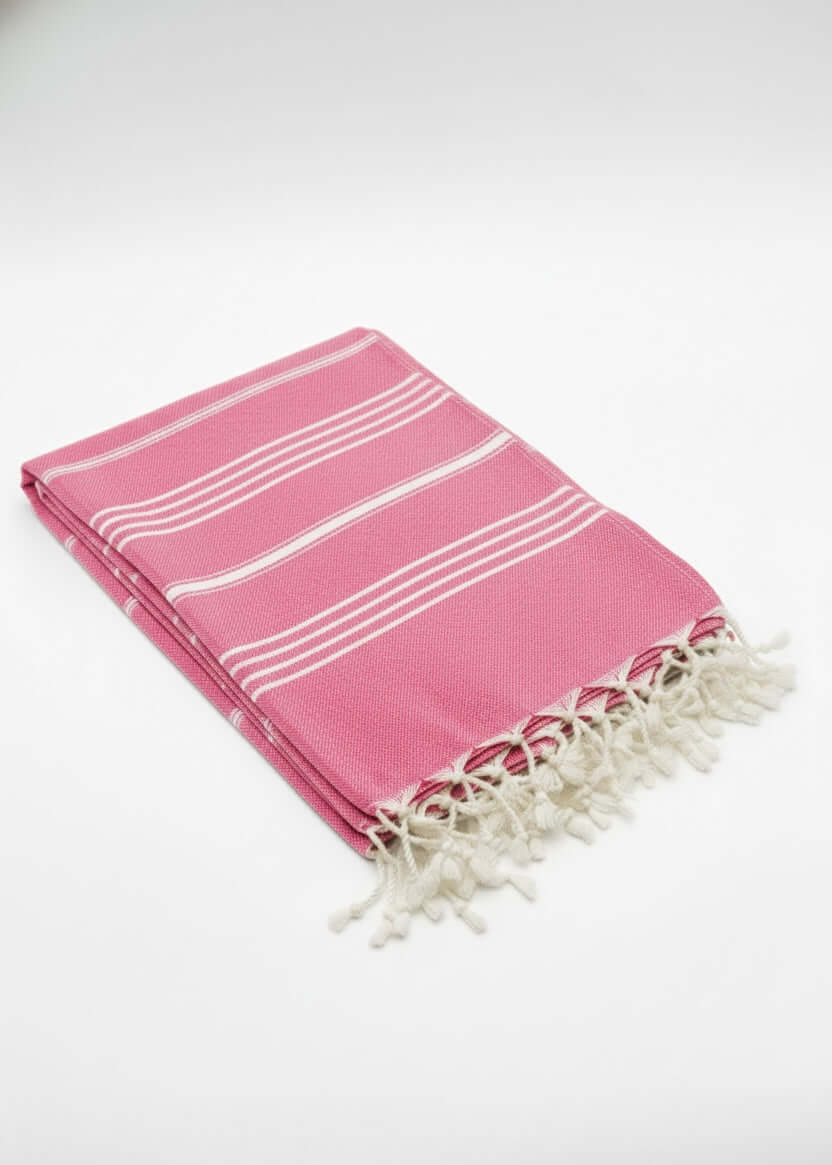Turkish Cotton Towels Pink Stripe