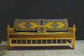 Turkish Divan Sofa Sedir Wood Chair Yellow