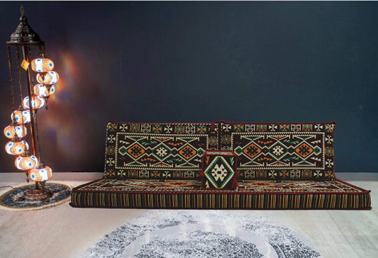 Arabian Majlis (Divan Set) Moroon Serenity Floor Cushions   