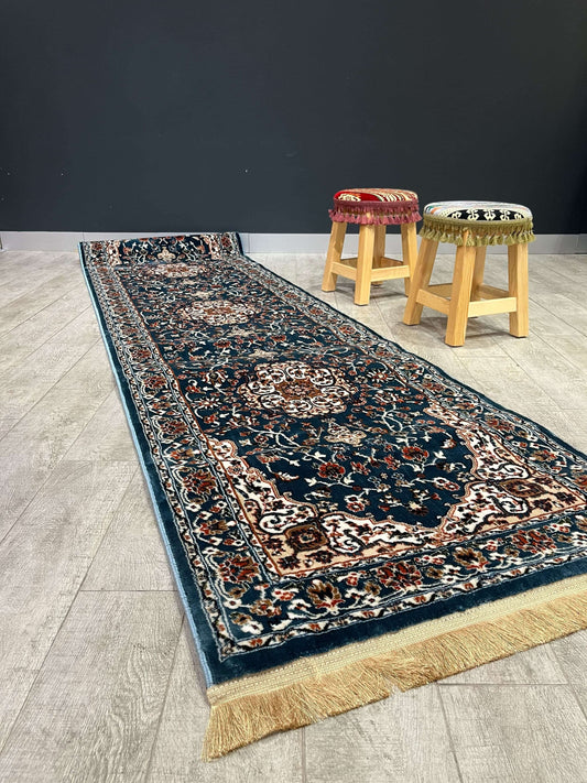 Turkish Traditional Hallway Runner Blue H3846A Rugs   