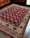 Turkish Kilim Rug (Dark Red Diamond)