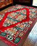 Turkish Kilim Rug (Red Green Pattern)