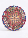 Turkish Mosaic Cork Trivet showcasing a stunning mandala design in pink, peach, and teal tones, perfect for your kitchen.
