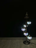 Turkish Mosaic Floor Lamp 5 Pieces Blue Crackle
