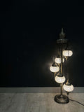 Turkish Mosaic Floor Lamp 5 Pieces White
