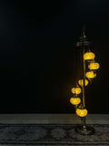 Turkish Mosaic Floor Lamp 7pc- Brown-Flower