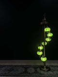 Turkish Mosaic Floor Lamp 7pc- Green Crackle