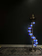 Turkish Mosaic Floor Lamps 9pc- Deep Blue Star    