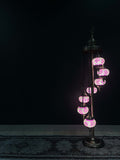Turkish Mosaic Floor Lamp 7pc- Pink