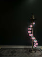 Turkish Mosaic Floor Lamps 9pc- Blue Red Flower-Discover the beauty of a Turkish mosaic floor lamp. This stunning lamp combines intricate glasswork with warm, ambient lighting to elevate any room's decor. Perfect for creating a cozy atmosphere, this Turki