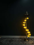 Turkish Mosaic Floor Lamps 9pc- Brown Flower
