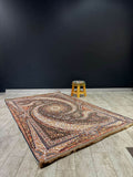 Turkish Rug Brown Mix Classic 150×230 with intricate motifs on display in a modern room setting.