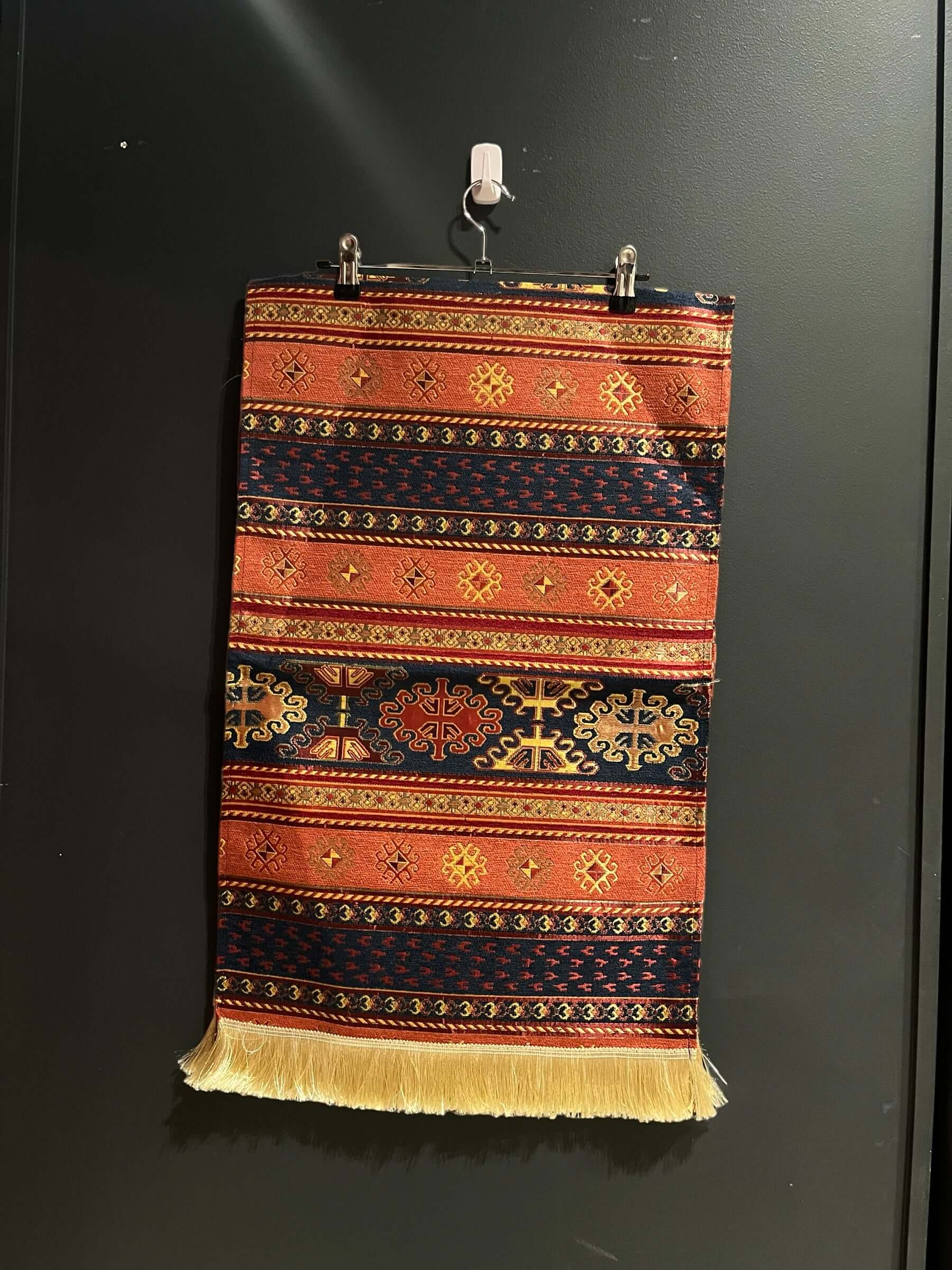 Turkish Table Runner Aztec Orange-Crafted from acrylic featuring a captivating blend of Tulip and Aztec designs, this table runner effortlessly adds a touch of cultural richness to any setting. Versatile and elegant, it's perfect for both casual and forma