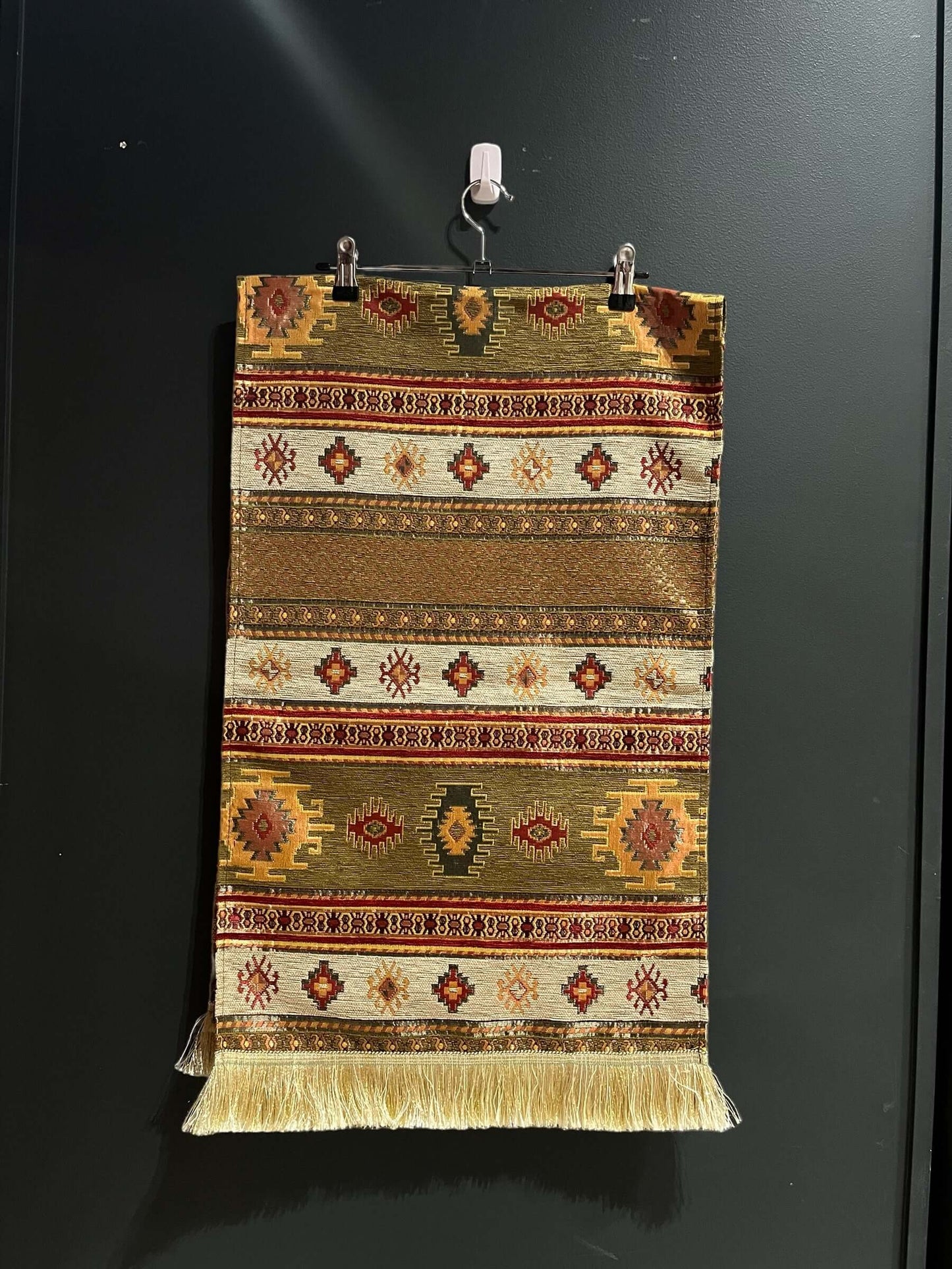 Turkish Table Runner Aztec Soft-Crafted from acrylic featuring a captivating blend of Tulip and Aztec designs, this table runner effortlessly adds a touch of cultural richness to any setting. Versatile and elegant, it's perfect for both casual and formal