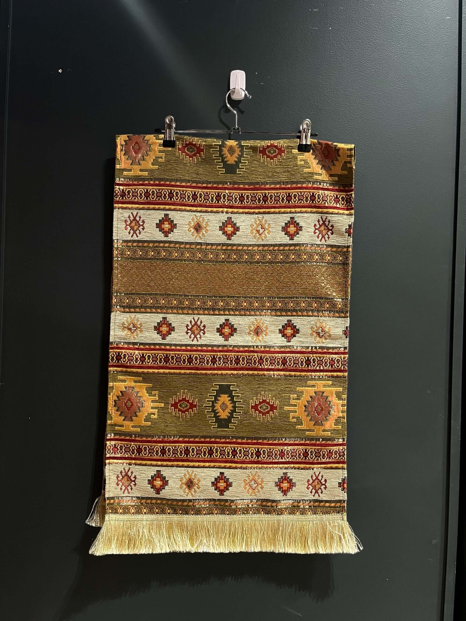 Turkish Table Runner Aztec Soft-Crafted from acrylic featuring a captivating blend of Tulip and Aztec designs, this table runner effortlessly adds a touch of cultural richness to any setting. Versatile and elegant, it's perfect for both casual and formal