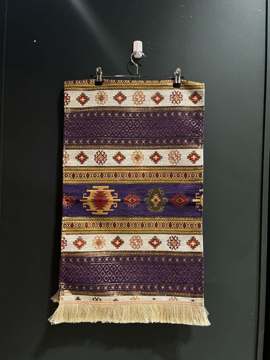 Turkish Table Runner Aztec Purple    