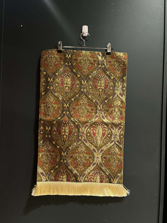 Turkish Table Runner Tulip-Crafted from acrylic featuring a captivating blend of Tulip and Aztec designs, this table runner effortlessly adds a touch of cultural richness to any setting. Versatile and elegant, it's perfect for both casual and formal occas