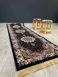 Turkish Traditional Hallway Runner Navy H4158A
