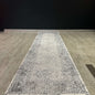 Abstract Grey Turkish Hallway Runner 80cm x 300cm