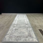 Contemporary Grey Turkish Hallway Runner 80cm x 300cm