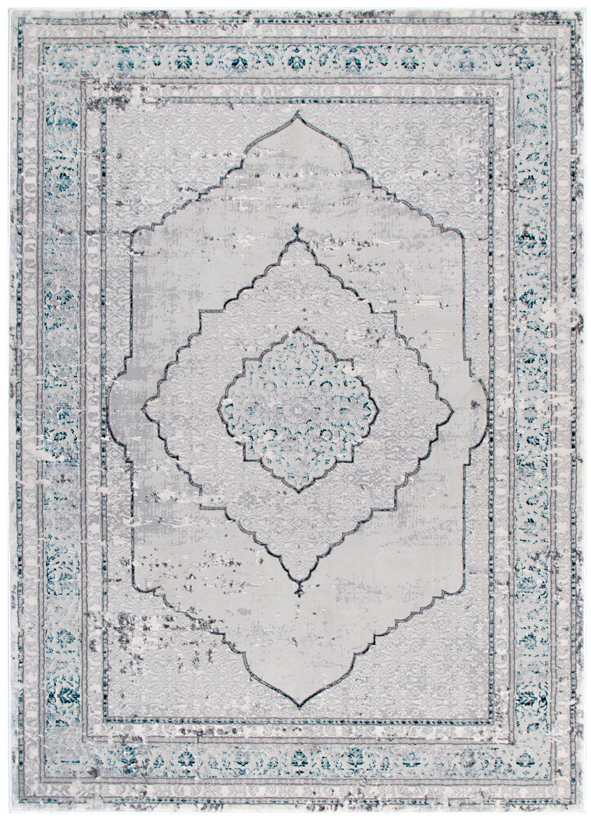 Vestige V001 Oriental Grey Blue Rug – view 2