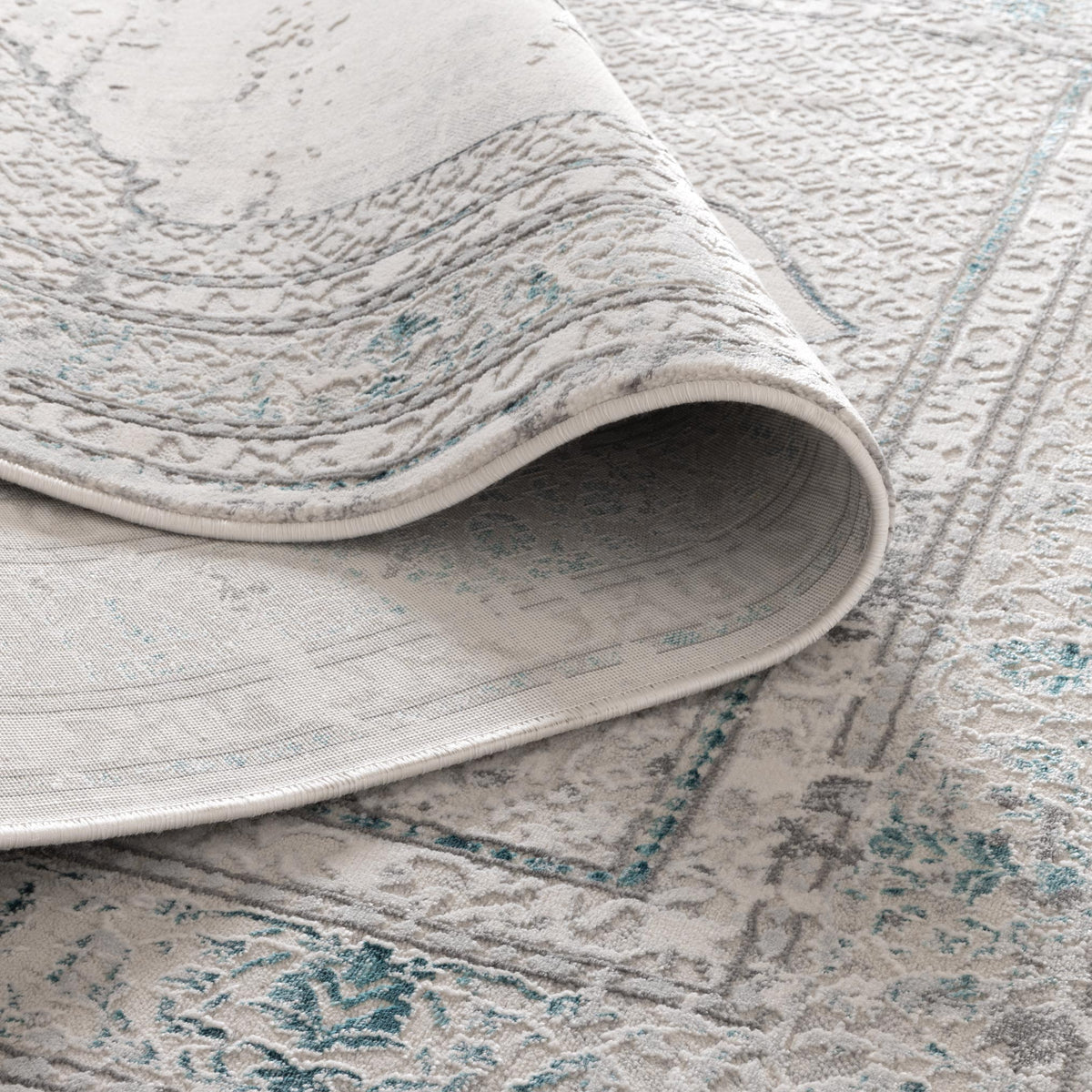 Vestige V001 Oriental Grey Blue Rug – view 4