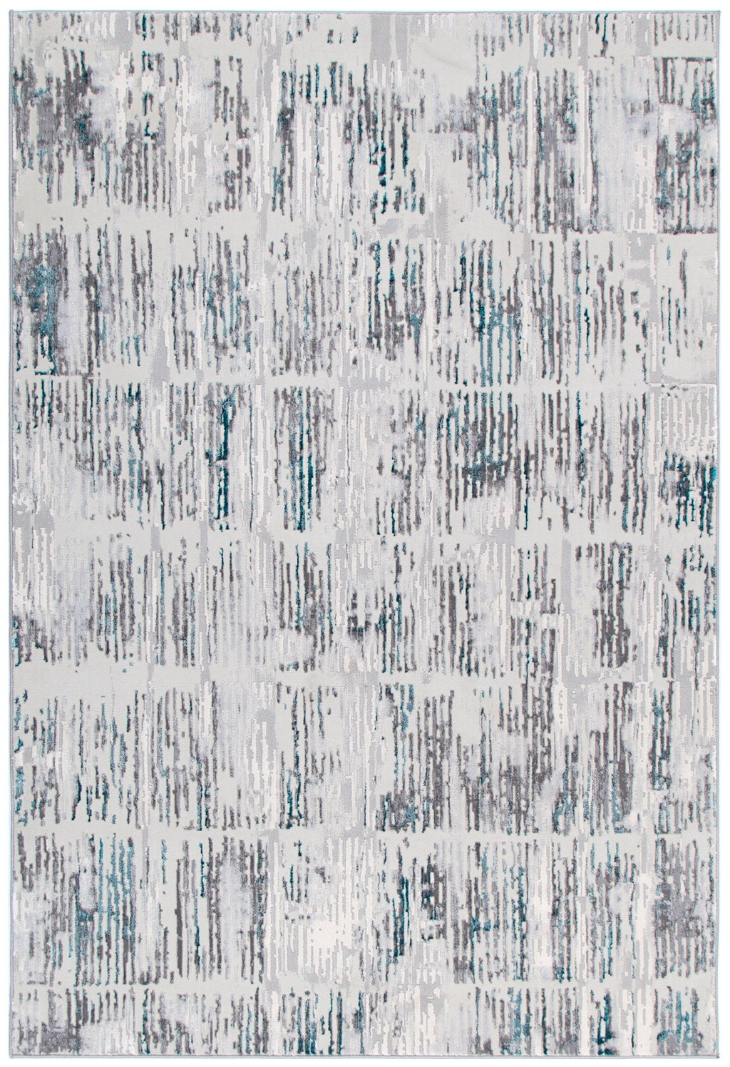 Vestige V002 Abstract Grey Blue Rug – view 2