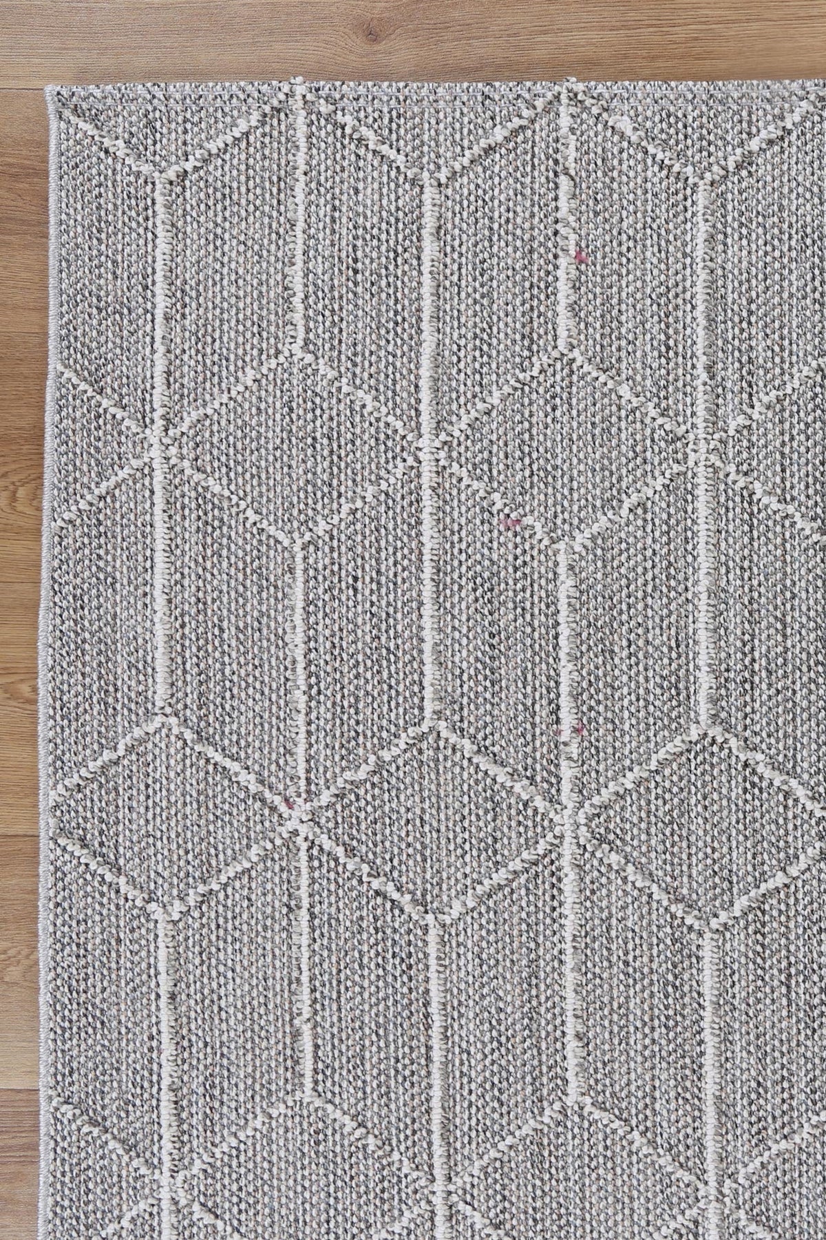 Vanuatu Totori Ash Geometric Flatweave Rug - 01 – view 3
