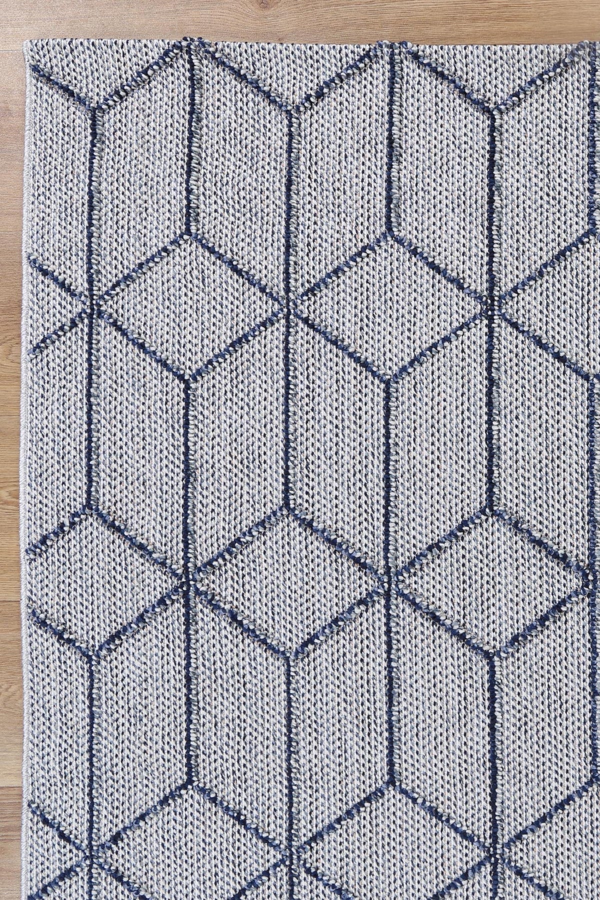 Vanuatu Greenslade Charcoal Geometric Flatweave Rug - 03 – view 3