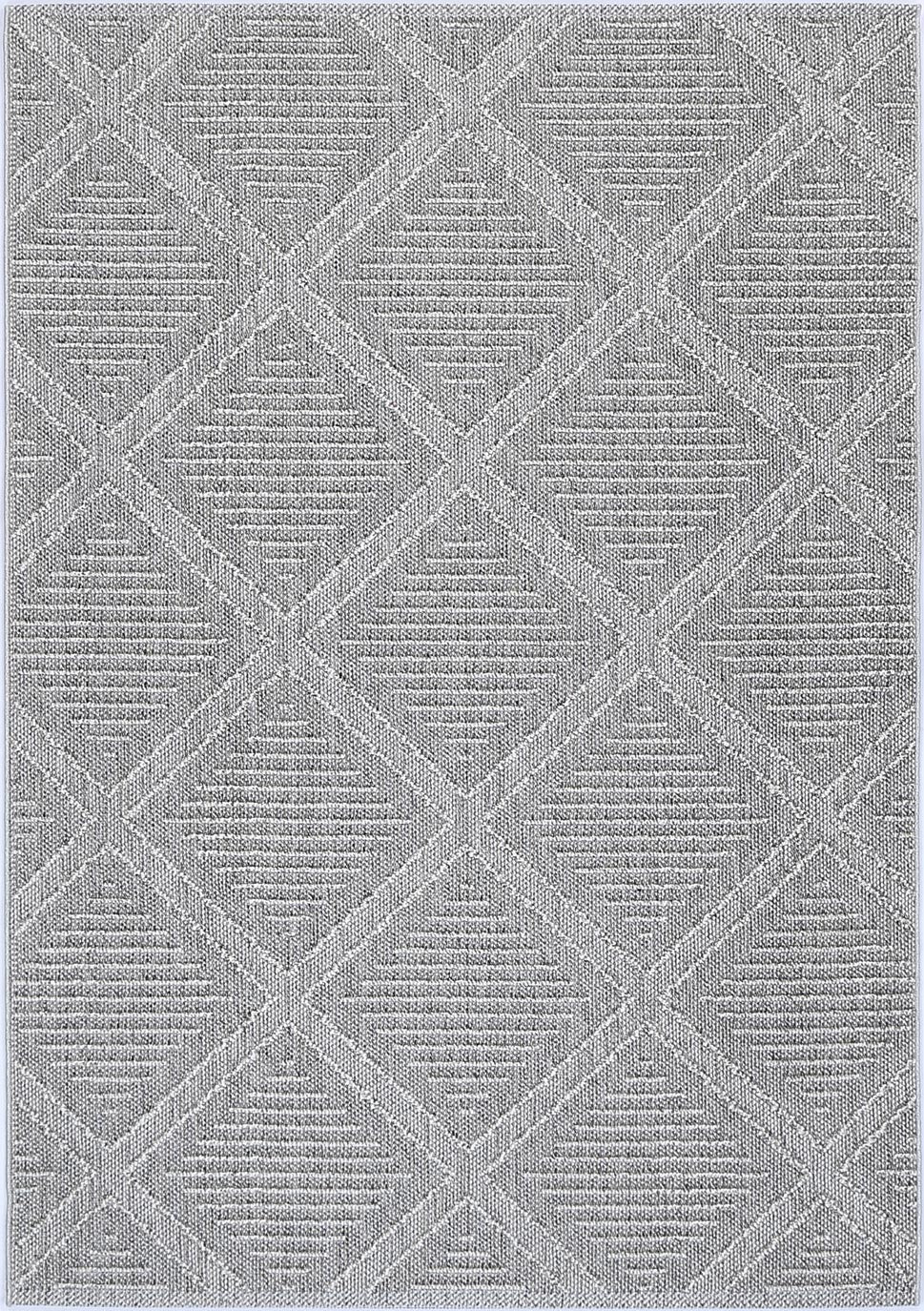 Vanuatu Vouza Grey Geometric Flatweave Rug - 05 – view 2