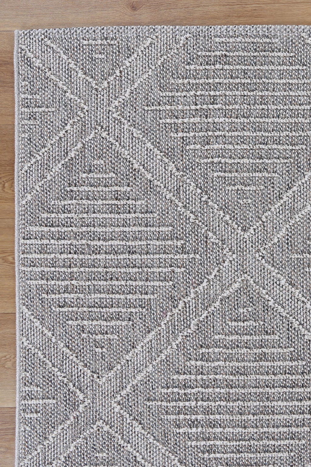 Vanuatu Vouza Grey Geometric Flatweave Rug - 05 – view 7