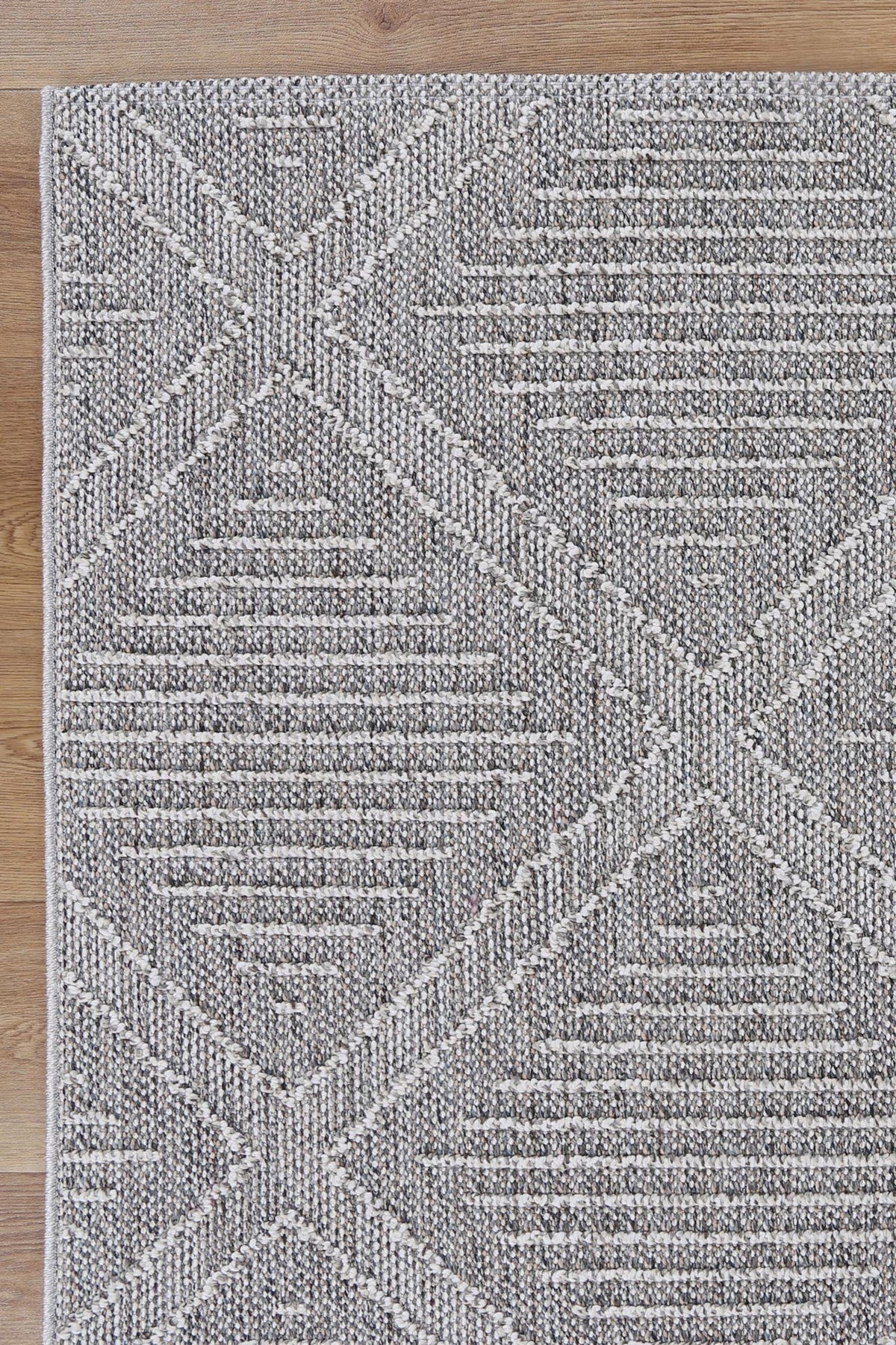 Vanuatu Vouza Grey Geometric Flatweave Rug - 05 – view 7