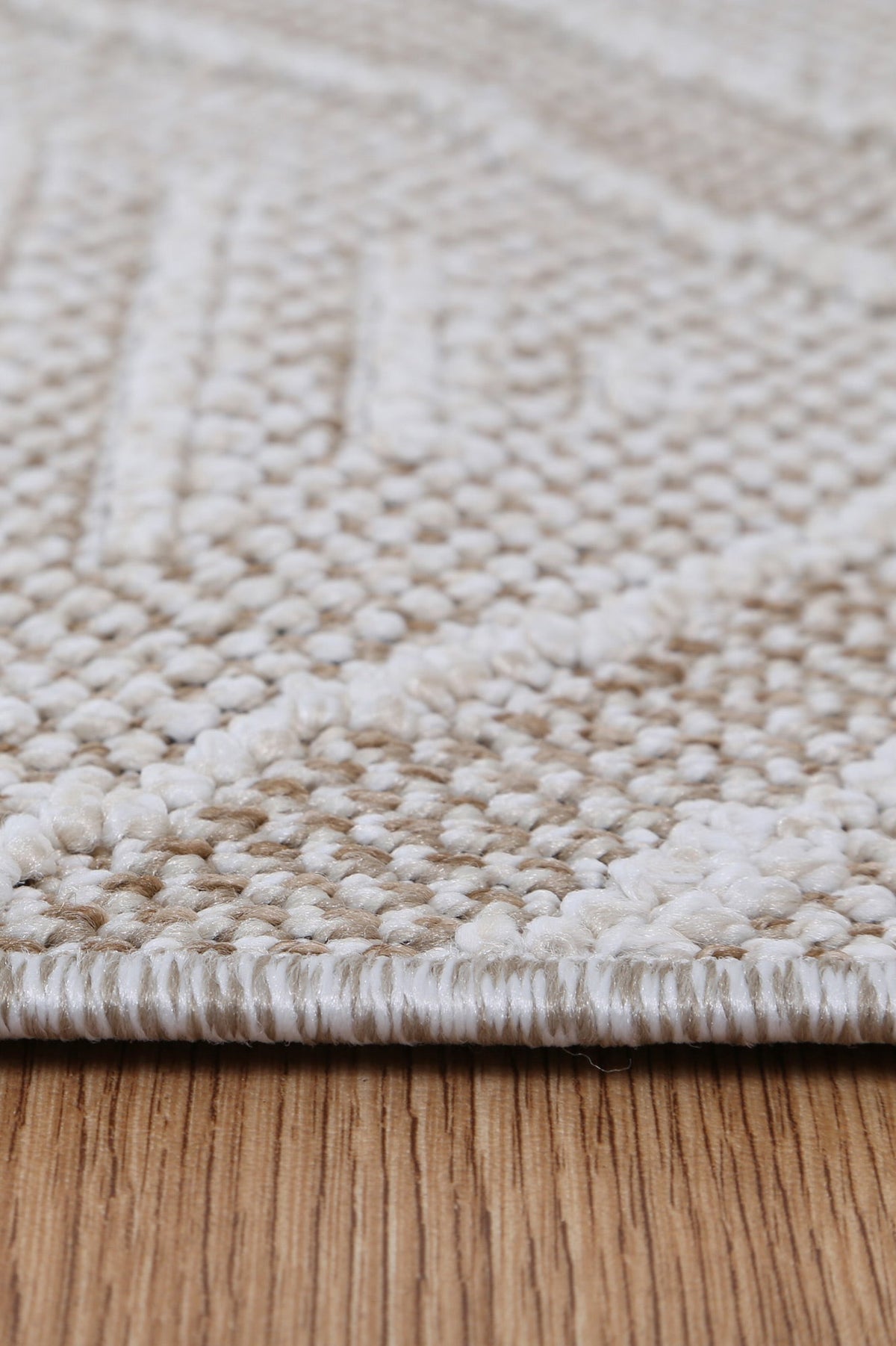 Vanuatu Kenilorea Beige Geometric Flatweave Rug - 06 – view 6