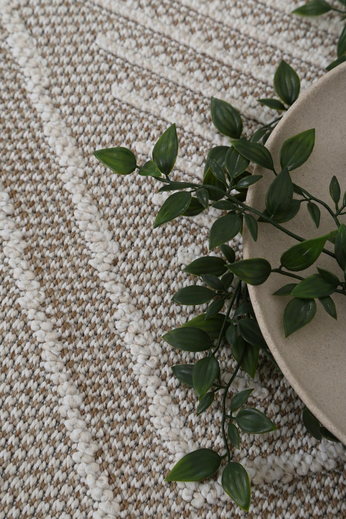Vanuatu Kenilorea Beige Geometric Flatweave Rug - 06 – view 7