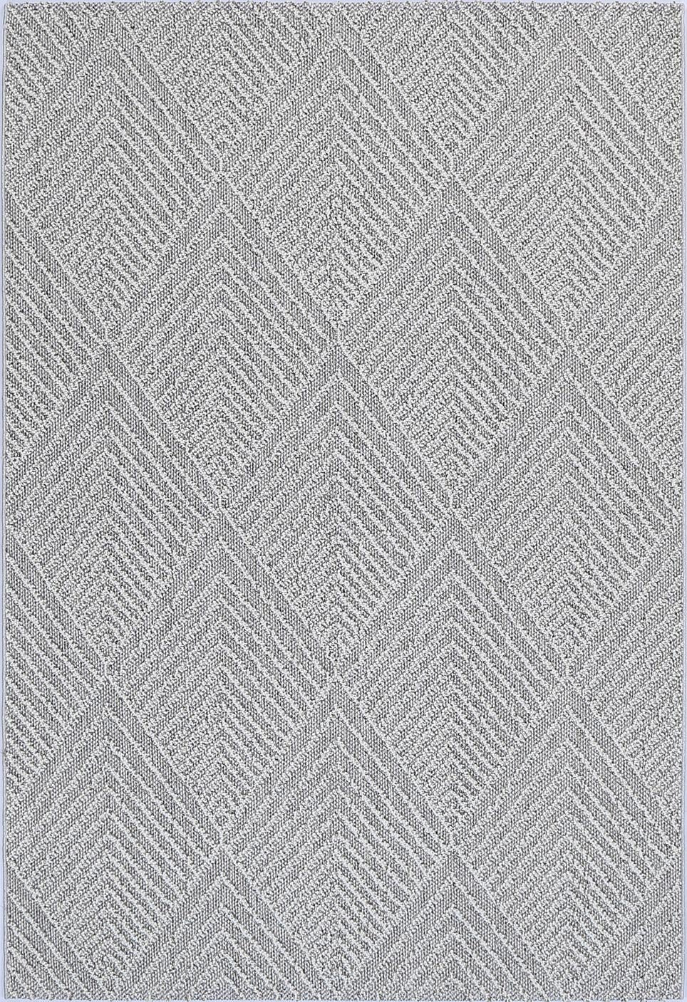 Vanuatu Kini Grey Geometric Flatweave Rug - 07 – view 2