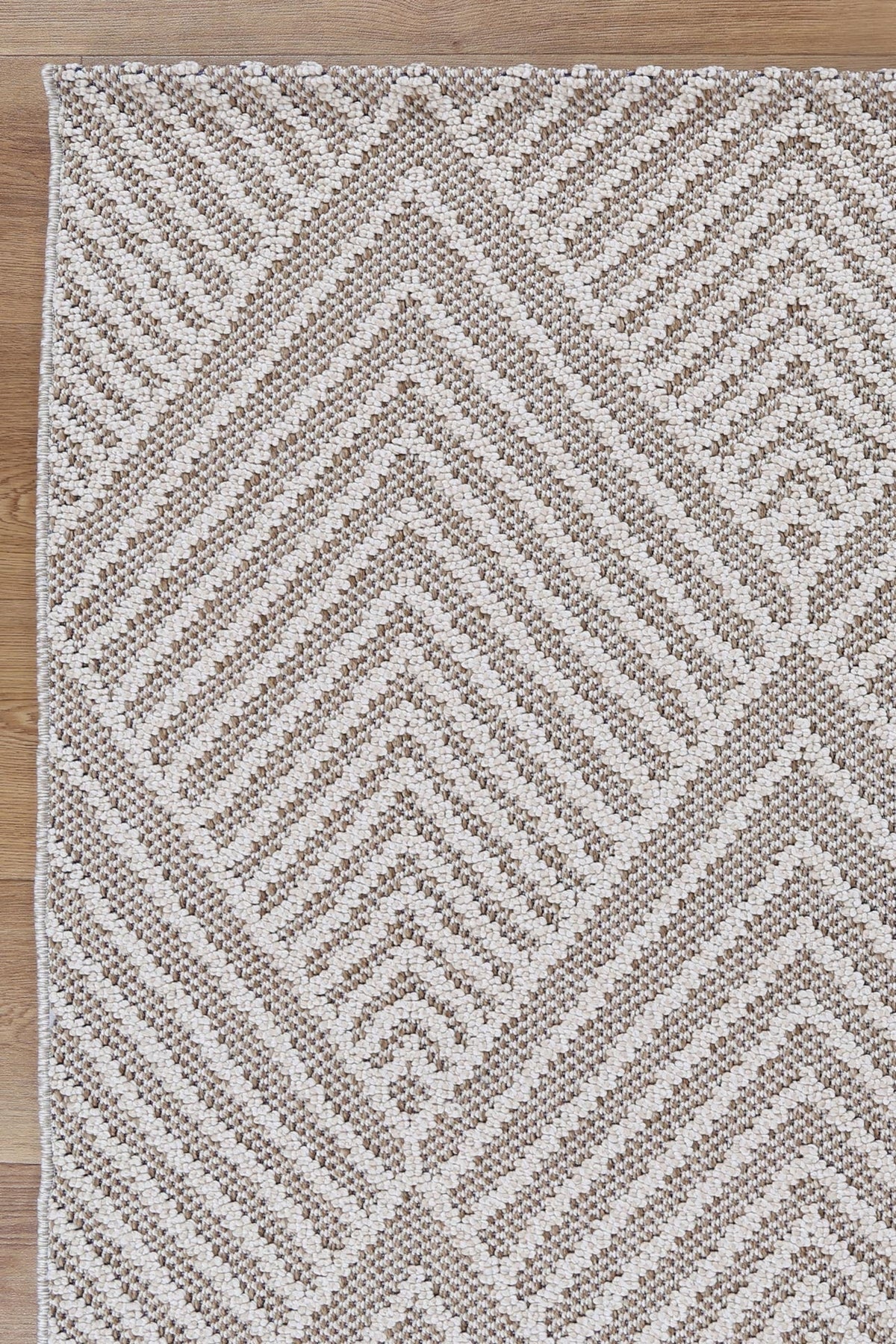 Vanuatu Onika Beige Geometric Flatweave Rug - 09 – view 4