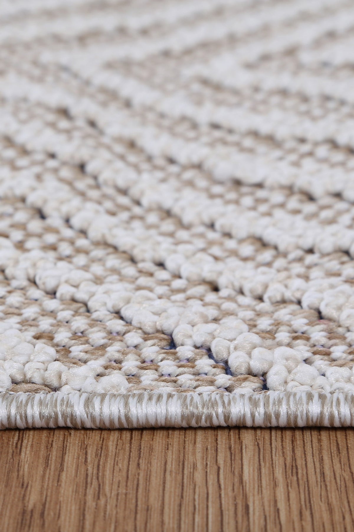 Vanuatu Onika Beige Geometric Flatweave Rug - 09 – view 3