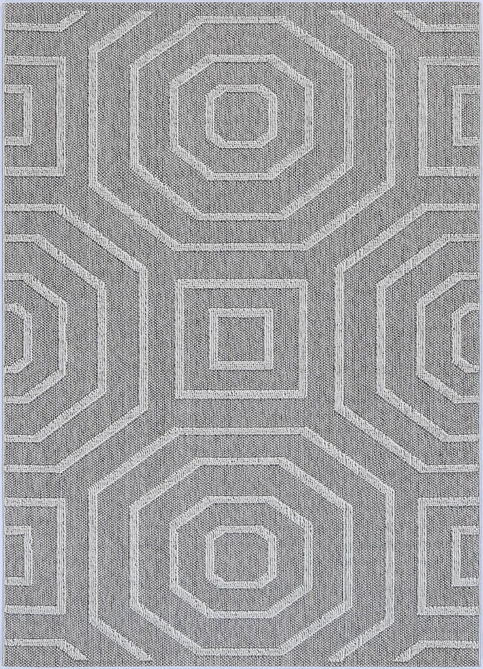 Vanuatu Devesi Grey Geometric Flatweave Rug - 17 – view 2