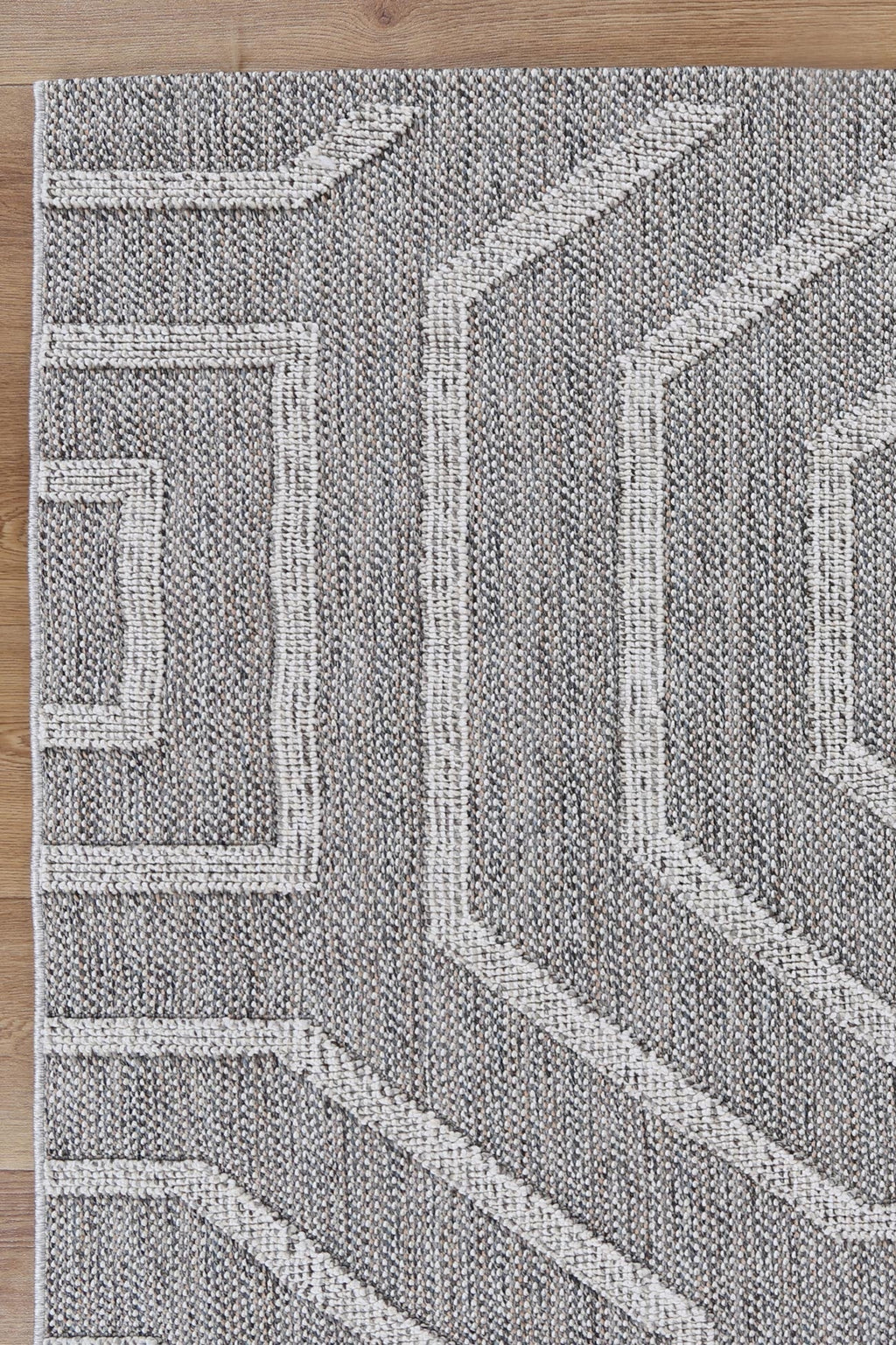 Vanuatu Devesi Grey Geometric Flatweave Rug - 17 – view 4