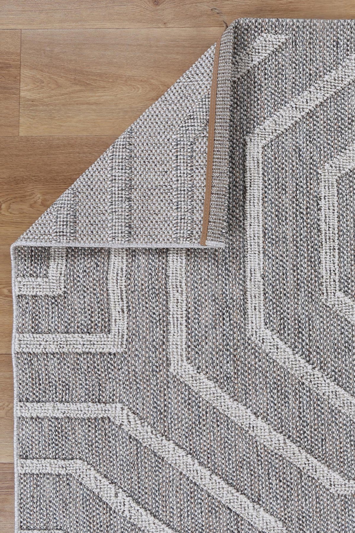 Vanuatu Devesi Grey Geometric Flatweave Rug - 17 – view 3