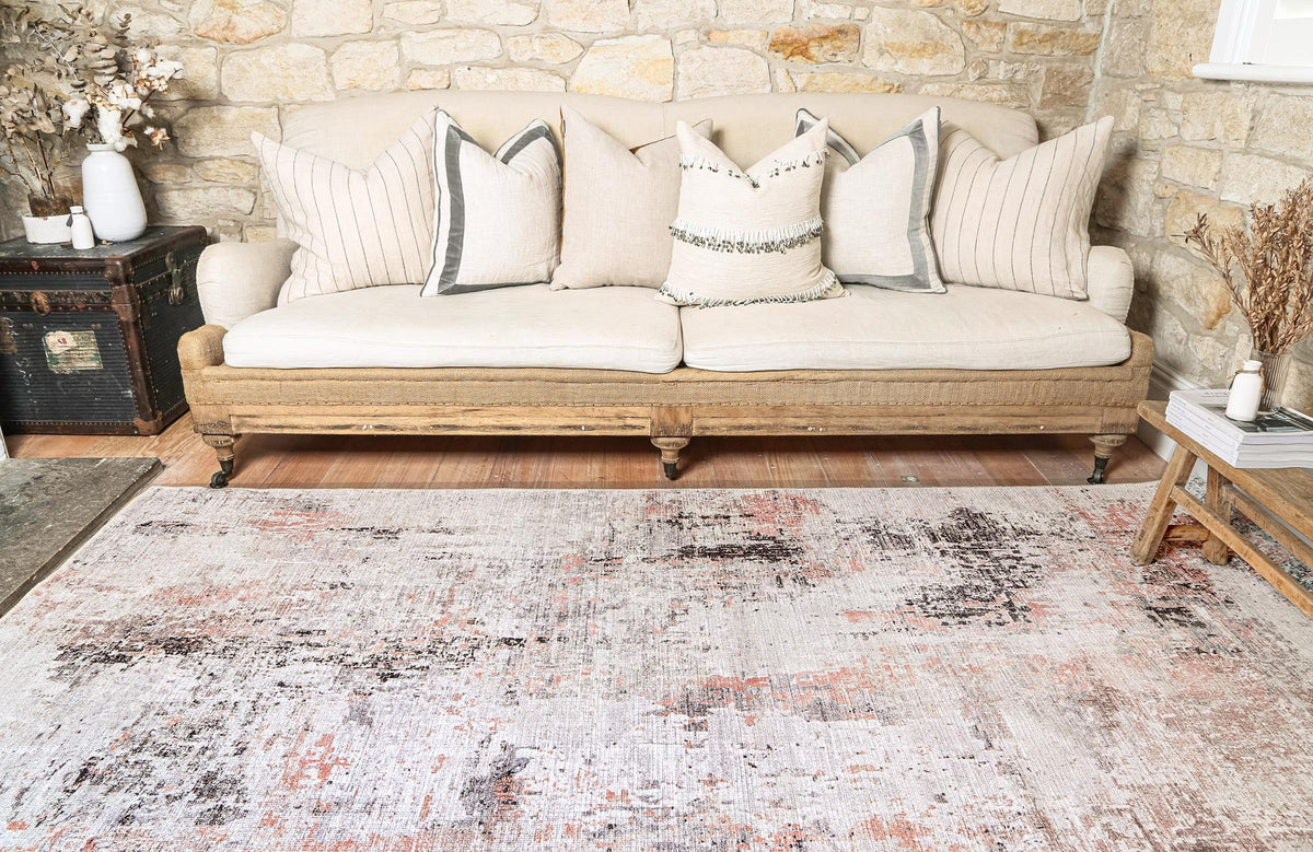 Vintage Crown Celine Blush Washable Rug – view 6