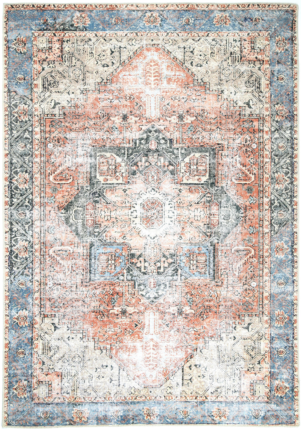 Vintage Crown Cezanne Terracotta Sky Washable Rug - No Fringe – view 2