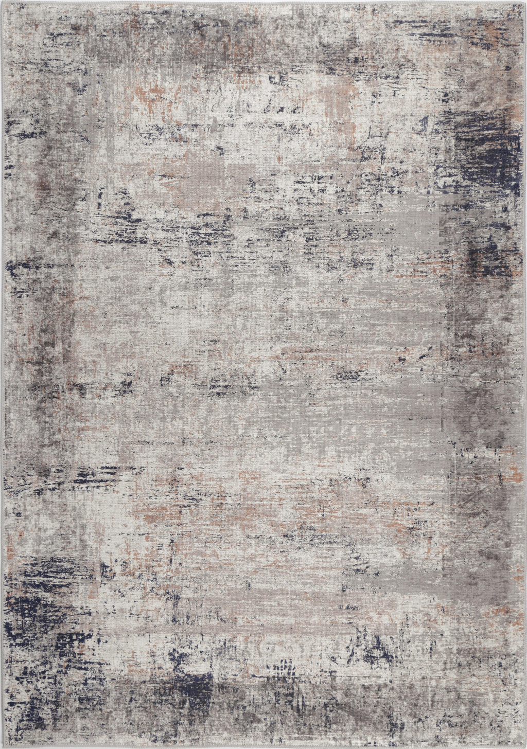 Vintage Crown Anne Echo Blue Grey Washable Rug – view 2