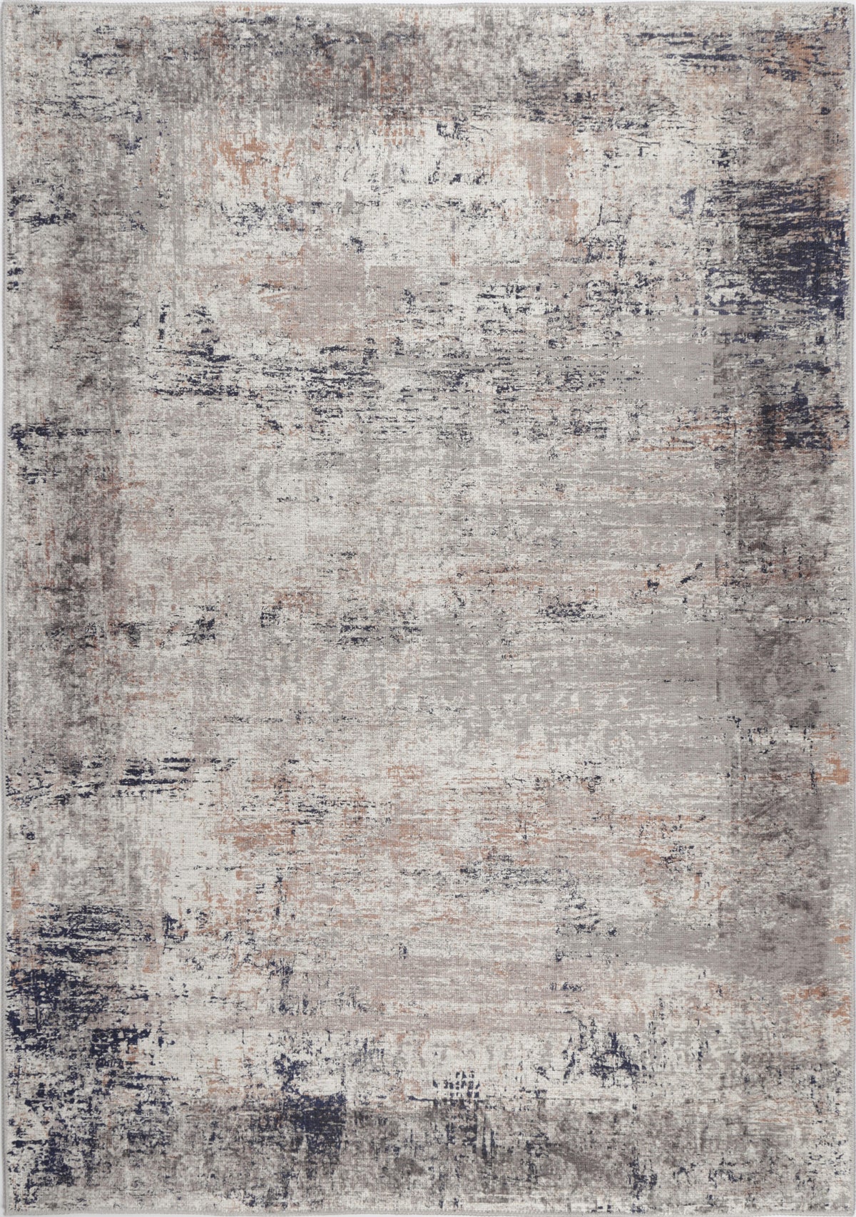 Vintage Crown Anne Echo Blue Grey Washable Rug – view 2