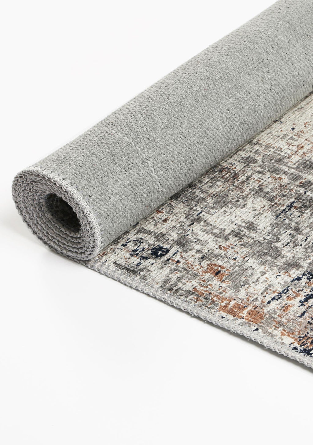 Vintage Crown Anne Echo Blue Grey Washable Rug – view 5