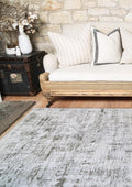 Vintage Crown Alfred Ivory Distressed Vintage Rug - (2280-01) styled with furniture