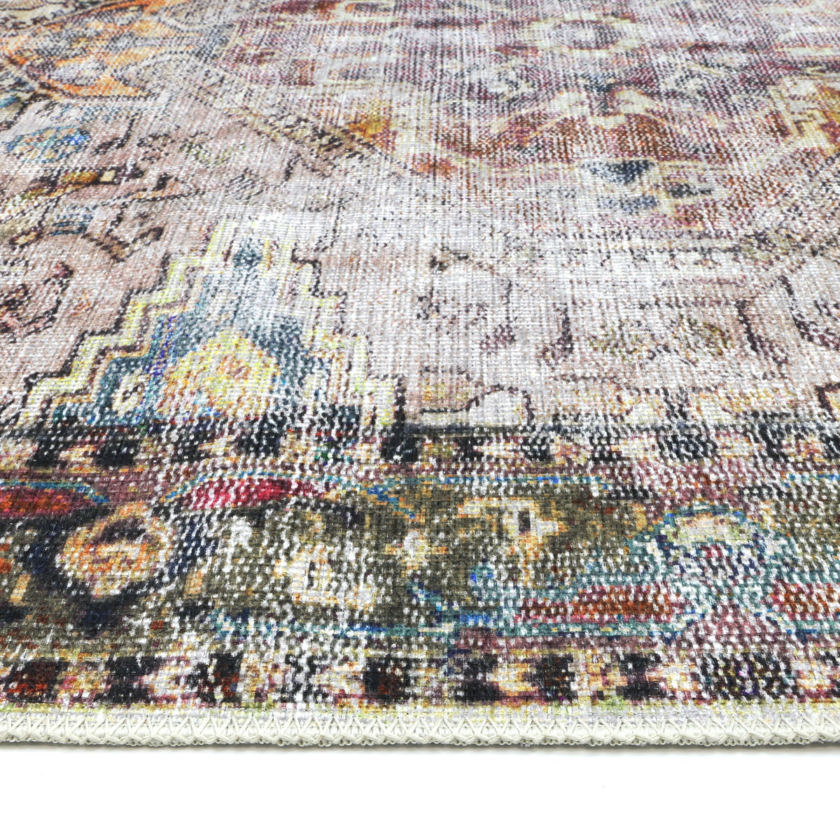 Vintage Crown Ernest Multicolour Washable Rug - 2379-01 – view 3