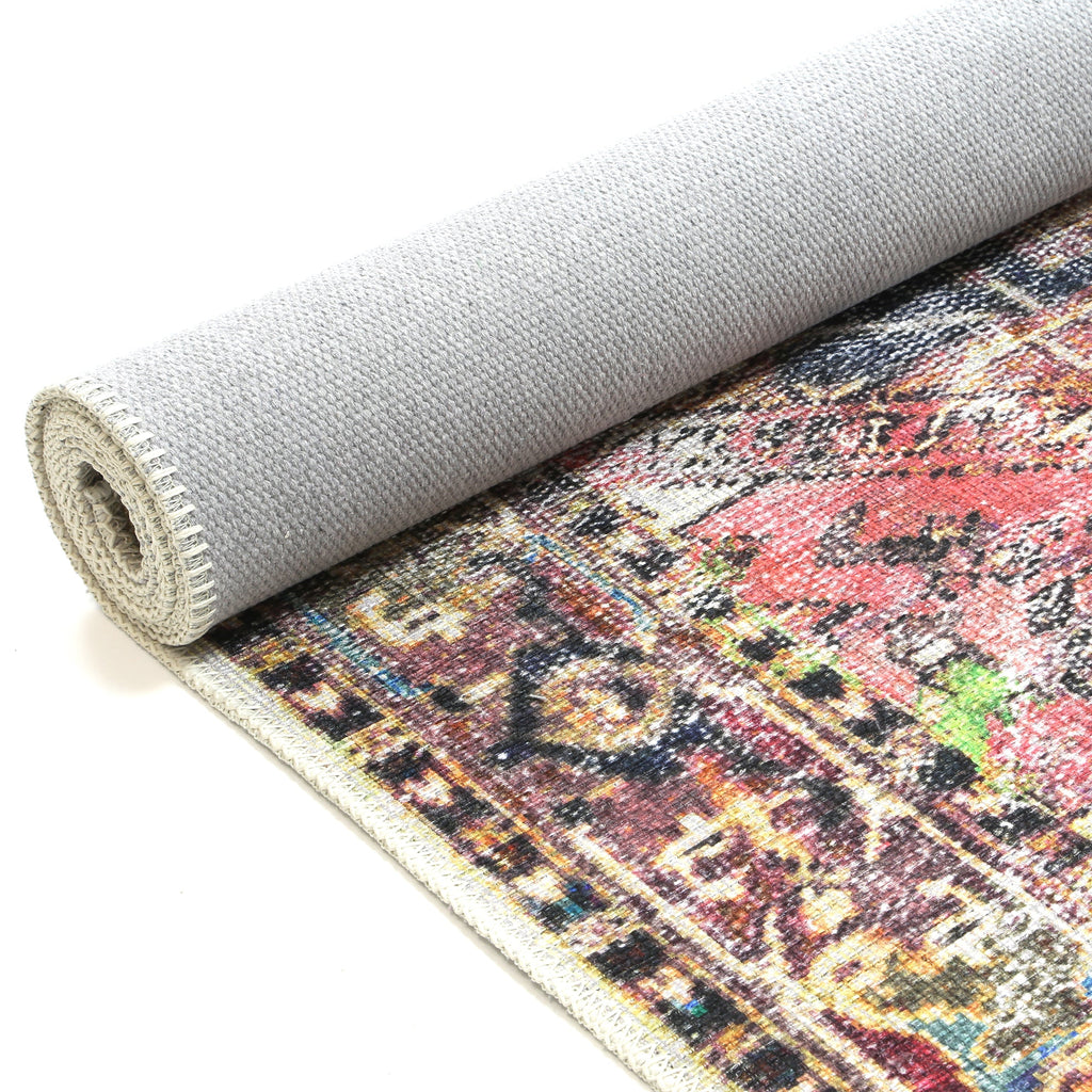 Vintage Crown Ernest Multicolour Washable Rug - 2379-01 – view 4