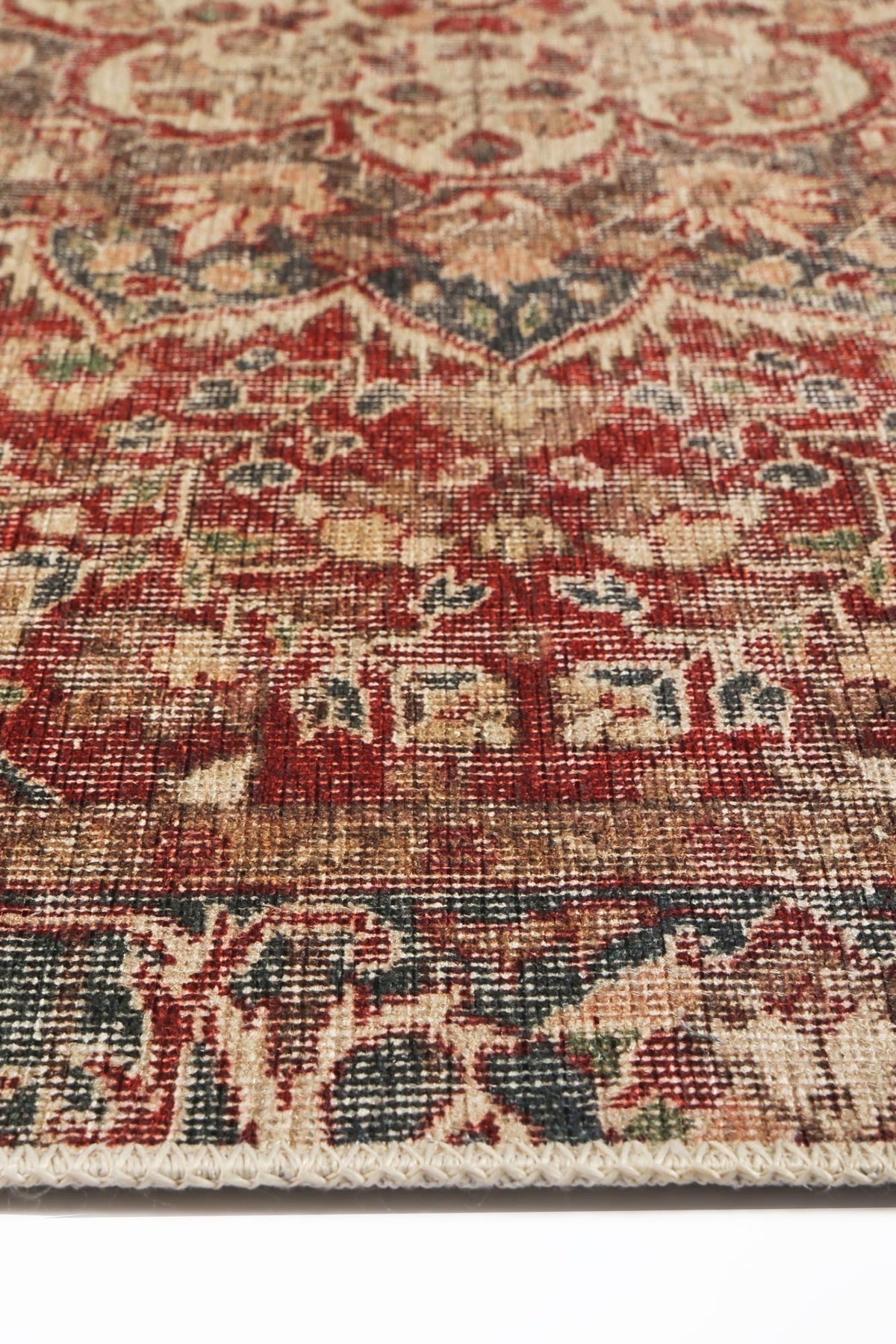 Vintage Crown Albert Red & Gold Distressed Vintage Rug -(2869-00) – view 3