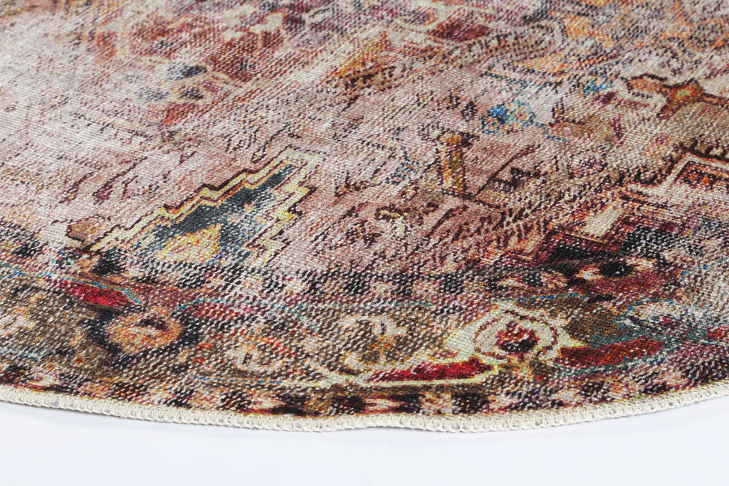 Vintage Crown Ernest Multicolour Washable Rug - 2379-01 – view 7